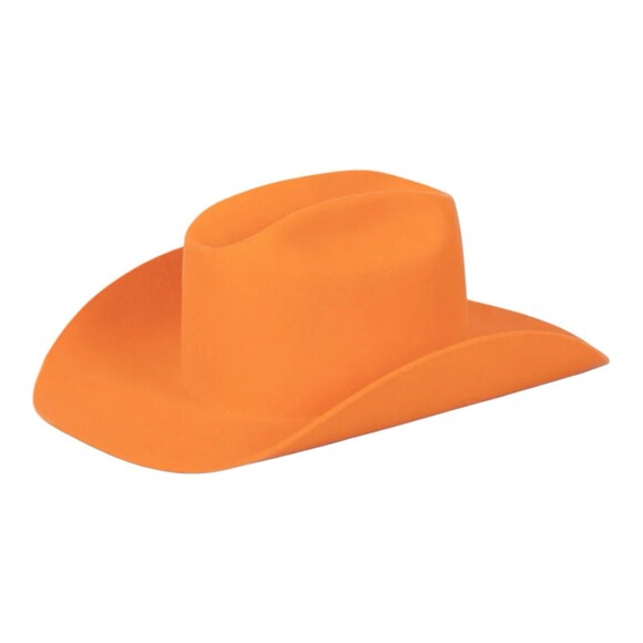 Hurricane Lab Harvey Orange Wool Cowboy Hat M Portugal Handmade Western